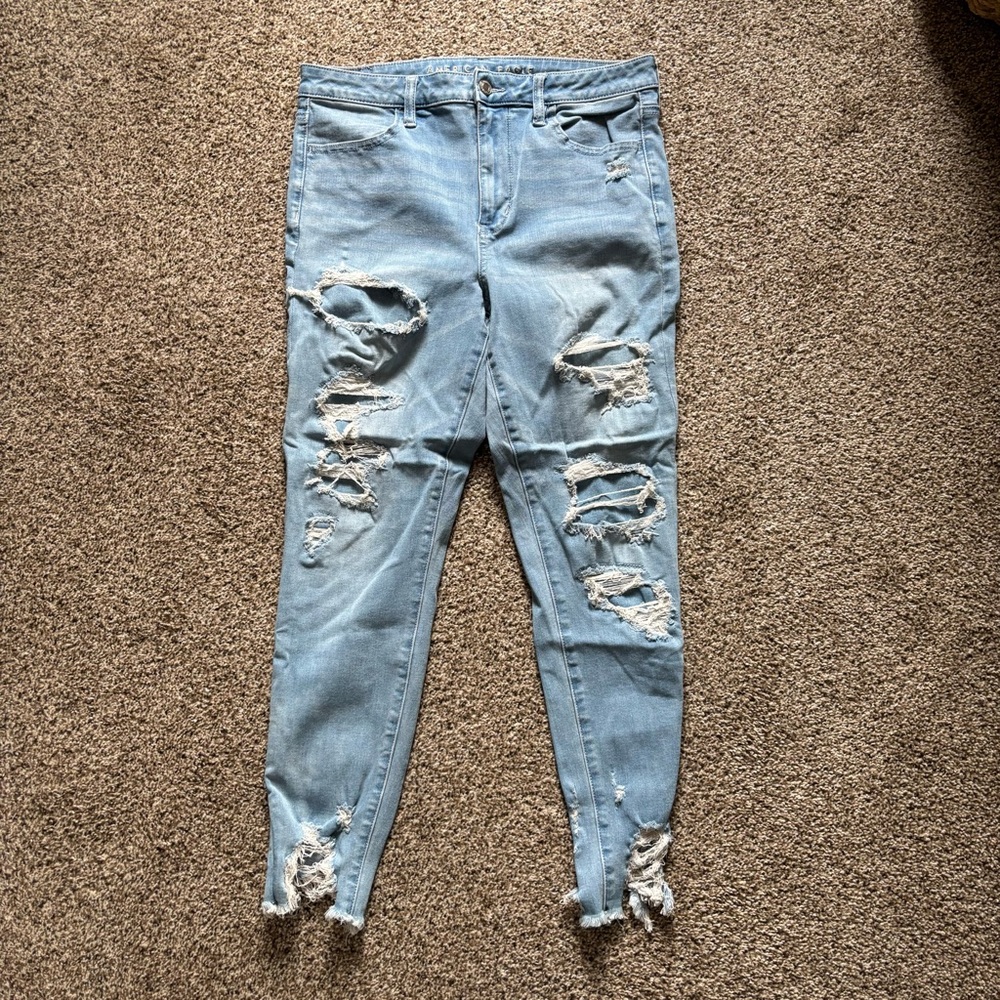 Distressed Light Blue Women's Jeans